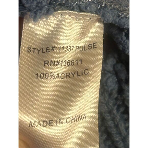 Pulse Women’s Movie Date Popcorn Knit Blue Cardigan Size M/L (5889) - Picture 5 of 6